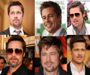 yapboz Brad Pitt şöhret 1990&#039;ların ortalarında, birçok Hollywood filmlerinde başrolde sonra gül